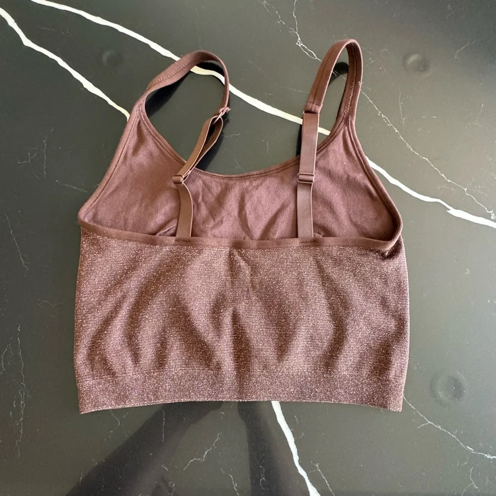 Aerie Shimmery‎ Brown Cropped Bralette Tank - Women Intimates